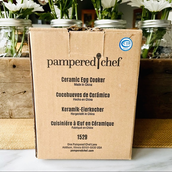 Pampered Chef•NIB•Ceramic Egg Cooker•Eggs, Oatmeal, Instant Soup, Hot Tea…🌼 - Picture 5 of 15